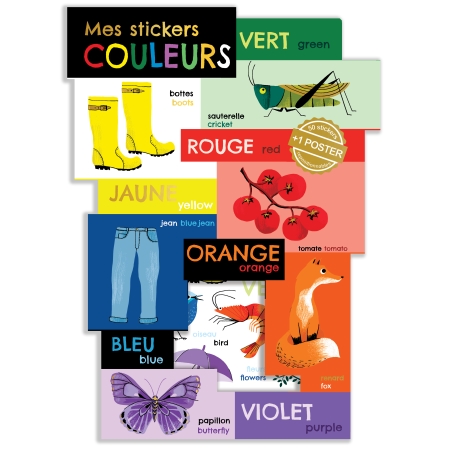 JEU STIKERS + POSTER LES COULEURS